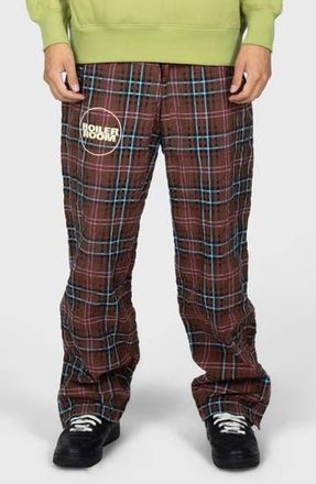 Pleasures x Boiler Room Practice Plaid Track Pants in Brown at Nordstrom Rack, Size Xx-Large