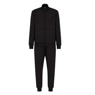 Emporio Armani Training Sets, male, Black, Size: 2XL Sporty Black Tracksuit Set