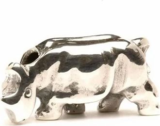 Trollbeads Womens Rhinoceros Bead In Silver