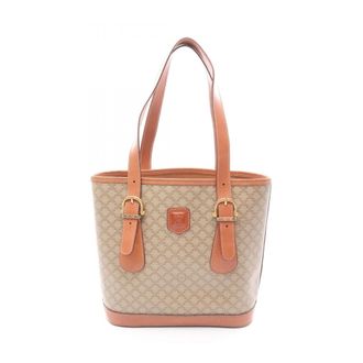 Celine Beige Brown Coated Canvas Leather Tote Bag (Pre-Owned)