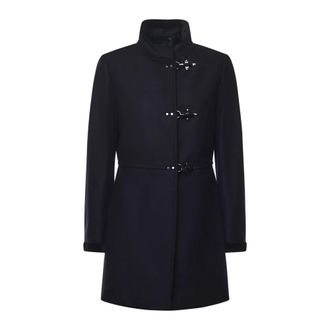 Fay Single-Breasted Coats, female, Black, Size: XS Virginia Coat