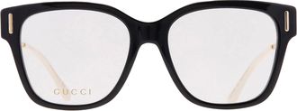 Gucci Demo Square Ladies Sunglasses GG1204O 001 55
