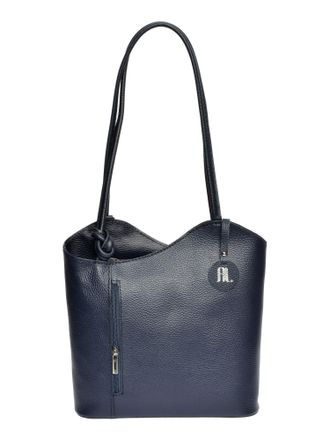 Anna Luchini Blauw Rundleer Tas