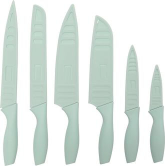 Gibson Home Nonstick Stainless Steel 12 Piece Cutlery Set Turquoise in Blue at Nordstrom