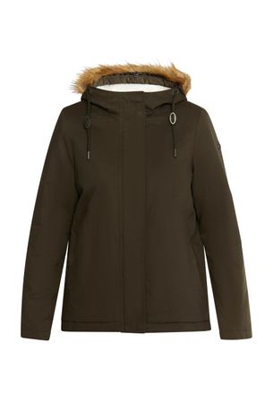 Dreimaster Dreimaster winterjas Dames donkere olijf