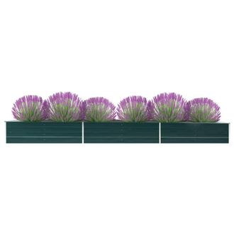 vidaXL Vidaxl - Arriate De Jard&iacute;n De Acero Galvanizado Verde 480x80x45 Cm