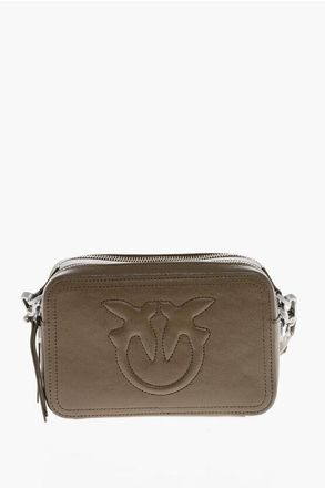 Pinko Leather SCRICCIOLO Camera Bag with Ton On Ton Logo size Unica
