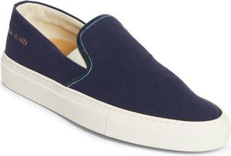 Common Projects Minimal Low Profile Slip-On Sneaker in Navy at Nordstrom, Size 11Us