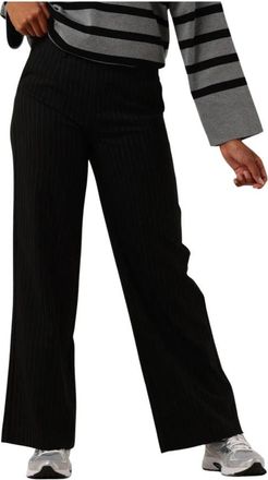 Object Wijde Zwarte Broek - Dames - Wijde Broeken - Zwart - XS - Katoen - Broeken