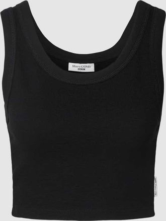 Marc O'Polo Denim Marc OPolo Denim Crop Top mit Strukturmuster in Black, Gr&ouml;&szlig;e L