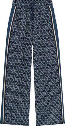 Guess 4G Allover Jacquard Lange Broek - Dames - Sweatpants - Blauw - M - Polyester - Broeken