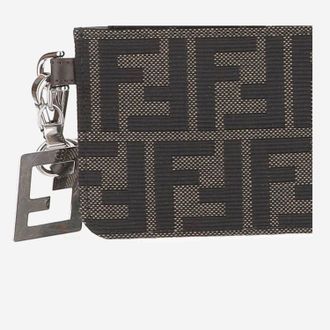 Fendi FF Jacquard and Calfskin Wallet - Multicolor