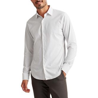 Bonobos Tech Dot Print Performance Button-Up Shirt in Fine Dot - Blue Hawaii at Nordstrom Rack, Size Medium
