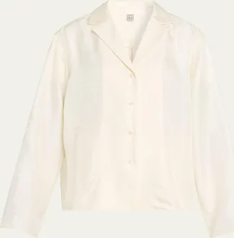 Toteme Monogram Silk Pj Top