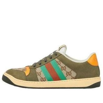 Gucci 25 Screener sneaker Beige Green 838984-HVKI0-9750