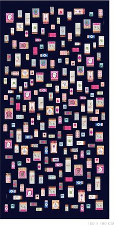 Vilagallo Womens Matchbox Scarf In Multicolored