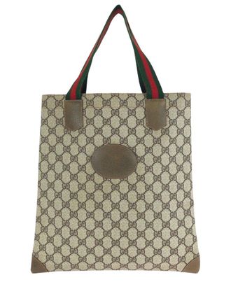 Gucci Beige Coated/Waterproof Canvas Tote (Authentic Pre-Loved)