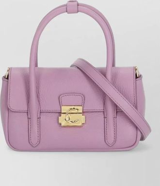 Coccinelle leather mini handbag structured shape gold hardware