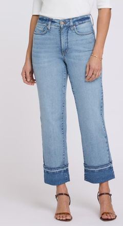 NYDJ Bailey High Waist Ankle Relaxed Straight Leg Jeans in Mist Springs at Nordstrom, Size 12