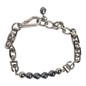Dolce & Gabbana Zilveren Ketting Parel Armband - Heren - Armbanden - Grijs - ONE Size - Accessoires