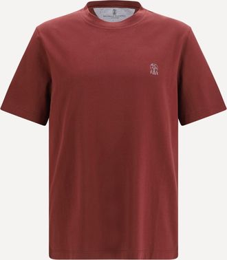 Brunello Cucinelli T-shirt in cotone con logo Man XL