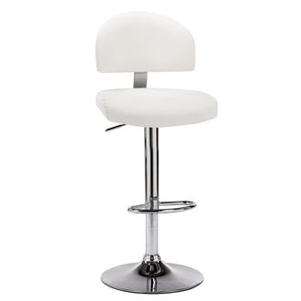 vidaXL Taburete De Cocina Cuero Sint&eacute;tico Blanco Vidaxl