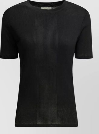 Loulou Studio crew neck ribbed texture short sleeve top