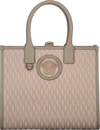 Versace V Allover La Medusa Small Tote - Dames - Shoppers - Grijs - ONE Size - Katoen - Tassen