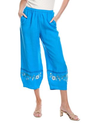Johnny Was Linen Barrel Pant