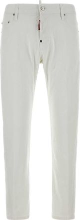 Dsquared2 White Stretch Denim Slim Twist Jeans