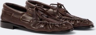 Saint Laurent N&aacute;uticos Le Loafer Bateau de piel