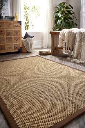 Origin Store s Sisal Runner Warm Natural with Dark Brown Border 67x200 in Medium Beige | Size: 67 cm x 200 cm