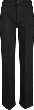 Mother Twister Sneak Jeans - Dames - Regular Fit Jeans - Zwart - W28 - Katoen - Jeans
