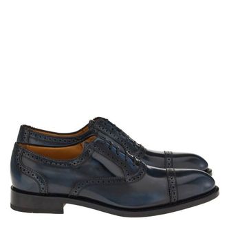 Ferragamo Cap-Toe Oxford Brogue Shoes, Size 9 EE
