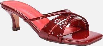 XY London Womens XY London Womens/Ladies Claudia Metallic Mules - Red - Size: 7