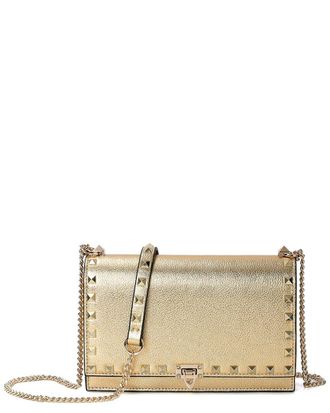 Tiffany & Fred Studded Fold-Over Leather Clutch