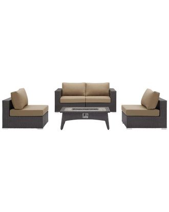 ModWay Convene 5Pc Set Outdoor Patio With Fire Pit