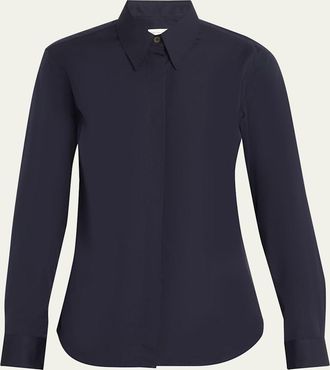 Dries Van Noten Chowy Cotton Poplin Button-Down Shirt