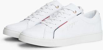 Tommy Hilfiger Womens Foiled Script Logo Sneaker - White - US 6.5 / EU 37