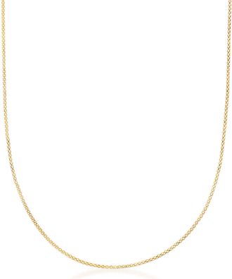 Ross-Simons 1mm 14kt Yellow Gold Adjustable Popcorn-Chain Necklace