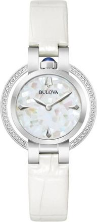 Bulova Rubaiyat Winter Quartz White Dial Ladies Watch 96R254