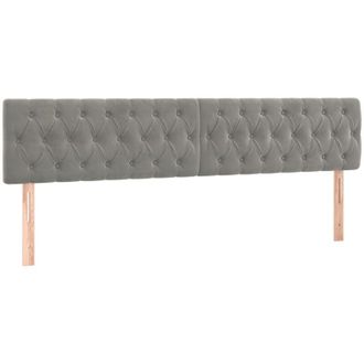 vidaXL Cabeceros 2 Unidades De Terciopelo Gris Claro 90x7x78/88 Cm Vidaxl