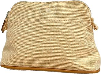 Herm&egrave;s Orange Canvas Pouch (Pre-Owned)