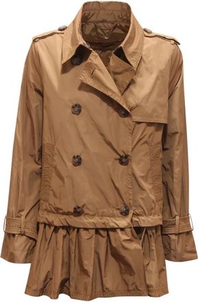 Emma & Gaia Trench Corto 2 in 1 Jas - Dames - Trenchcoats - Bruin - XS - Jassen