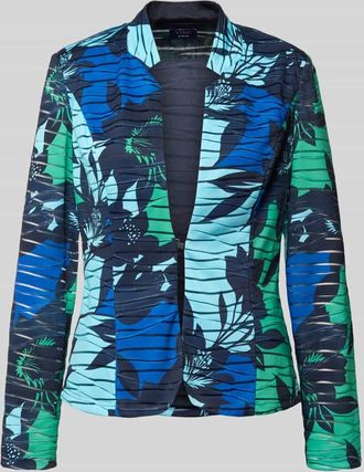 Vera Mont Slim Fit Blazer im Allover-Look in Blau, Gr&ouml;&szlig;e 36