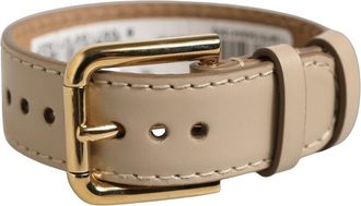 Dolce & Gabbana Armband Riem - Dames - Armbanden - Beige - ONE Size - Leer - Accessoires