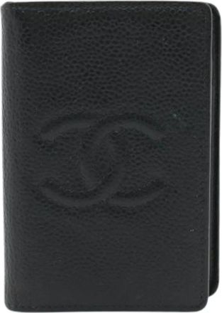Chanel Pre-owned Visitekaartjeshouder - Dames - Vintage Accessoires - Zwart - ONE Size - Leer - Vintage