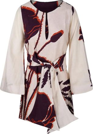 Juan de Dios Nazare floral-print mini dress - Neutrals