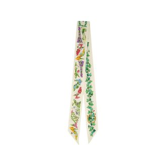 Ferragamo Eden Shoes Print Silk Mini Neckerchief