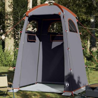 vidaXL Tenda per Toilette Grigio e Arancione Impermeabile vidaXL853086